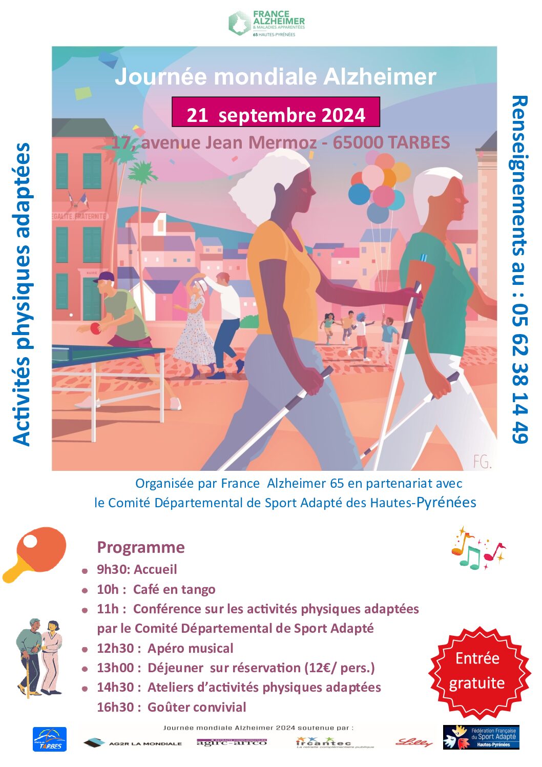 Juillan - Ville des Hautes-Pyrénées - Journée mondiale Alzheimer – 21 septembre 2024