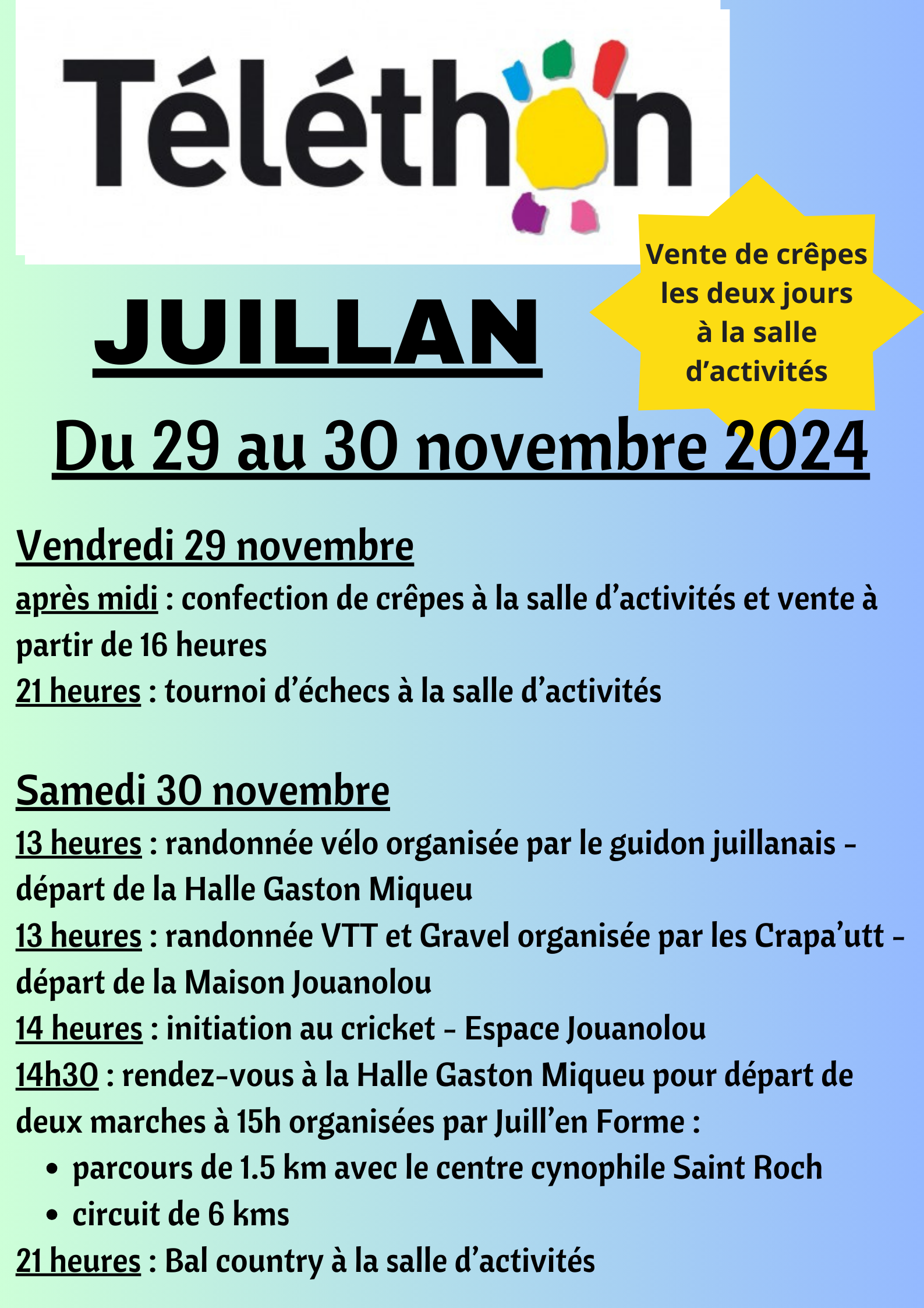 Juillan - Ville des Hautes-Pyrénées - Téléthon 2024